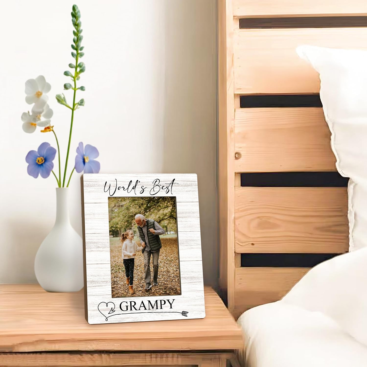 Fathers Day Grampy Picture Frames - Grandpa Photo Frame, GrampyGrandpa Gifts for Father's Day Birthday from Grandkids Grandchildren, World's Best Grampy Picture Photo Frames for Home Bedroom Decor, 5x7 image 5