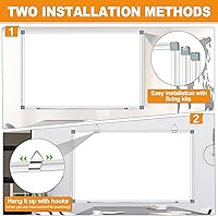 Vista 4 de H-Qprobd Large White Board Dry Erase Board for Wall 72"X40" Magnetic Whiteboard with Long Pen Tray, Presentation Dry Erase Boards for Office