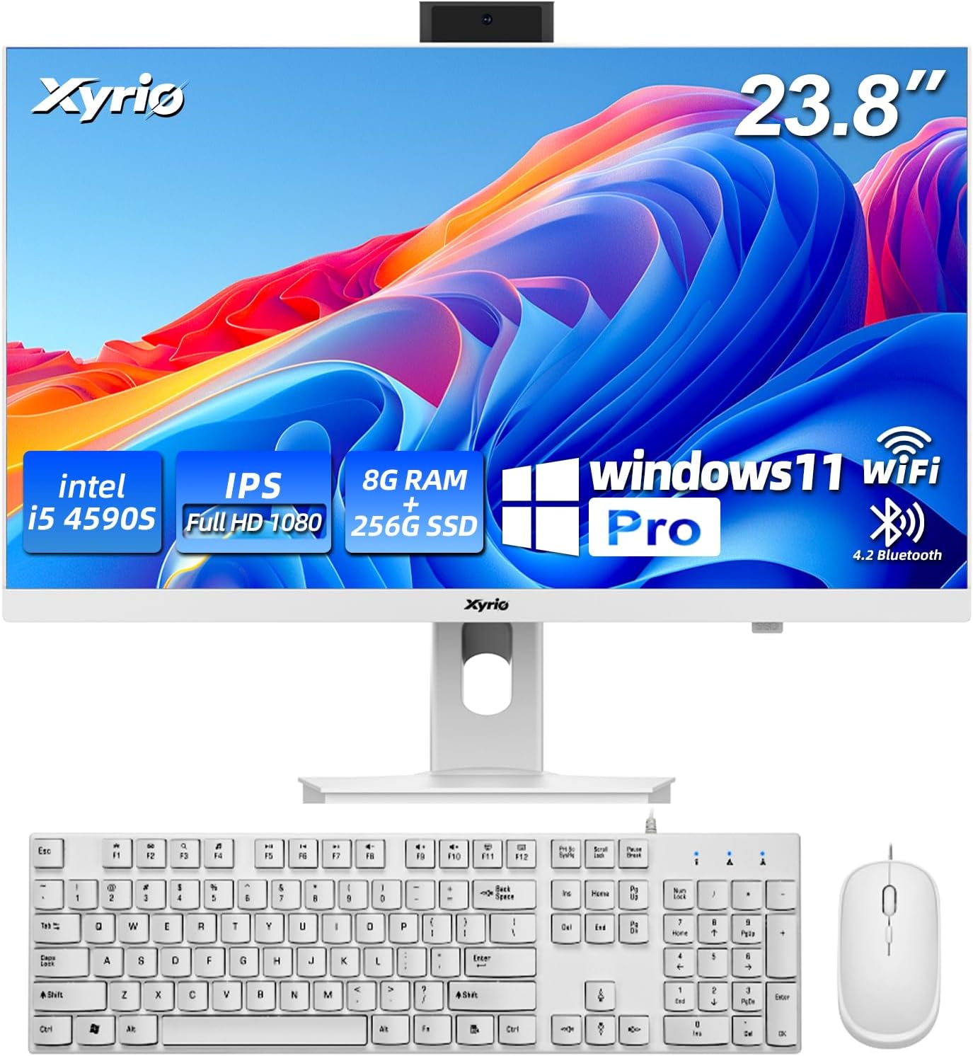 23.8″ FHD All-in-One Desktop...