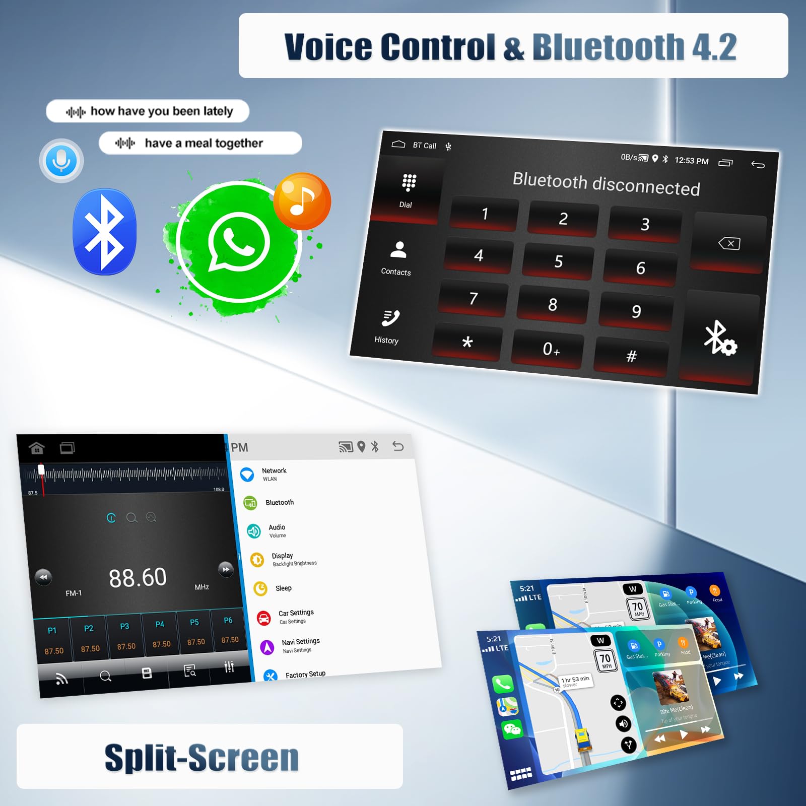 2+64G CAMECHO 7” Android 13 Radio per VW Golf 4 Polo Sharan Jetta MK4 T5 Multivan con Wireless Carplay Android Auto Bluetooth Navi Autoradio con Telecamera Posteriore WIFI GPS FM/RDS Mirror Link SWC
