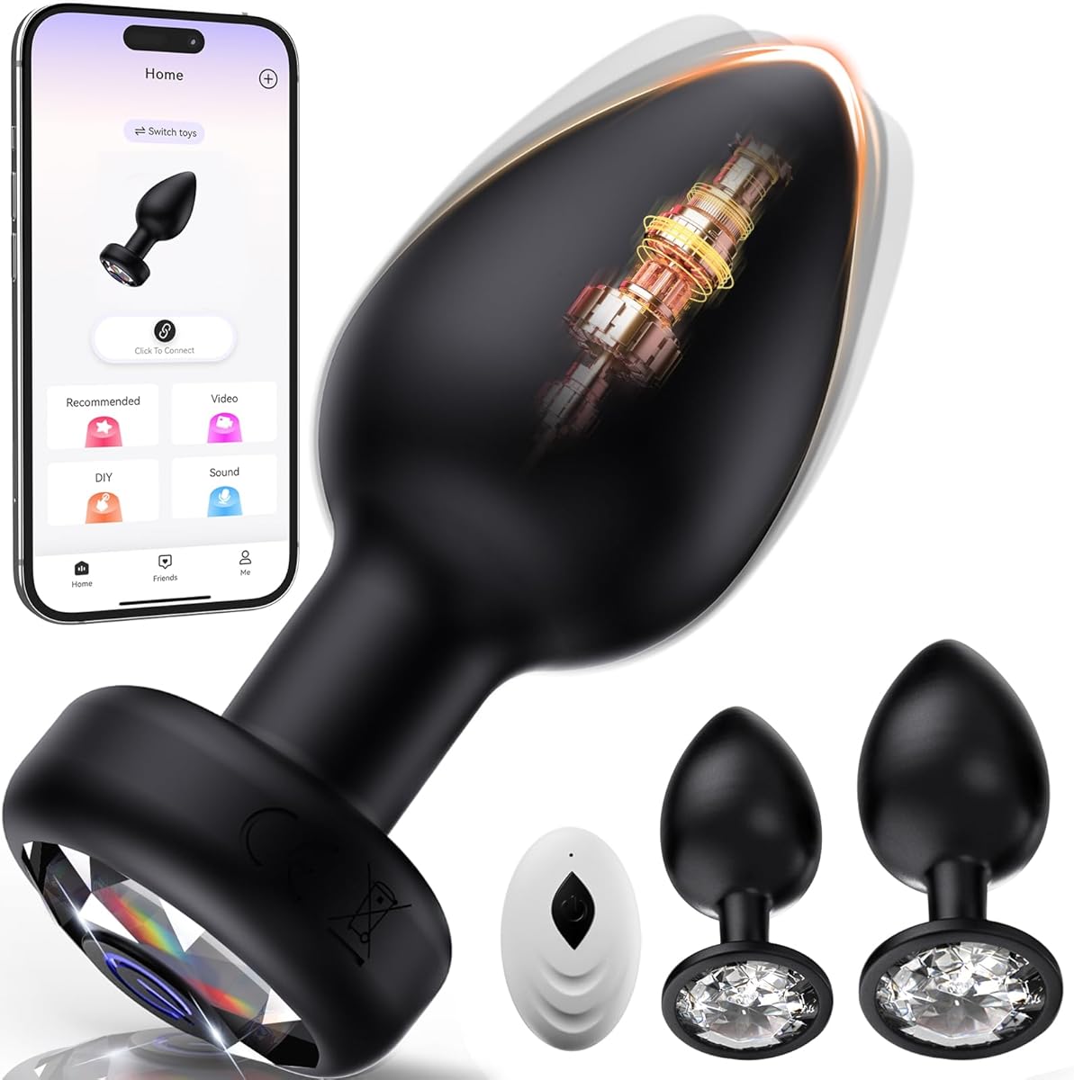 Anal Plug Sex Toy for Men Butt Plug - Male Sex Toys Vibrator Anal Toys for Beginners, Vibrating App Control Prostate Massager With 10 Vibration Modes, Buttplug Vibrators Adult Toys for Women & Couple