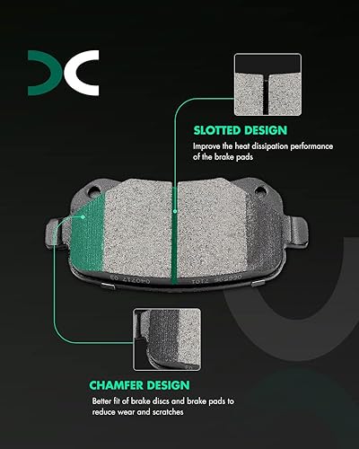 Miniatura 146 de Kits de frenos y rotores, rotores de freno SCITOO y 8 pastillas de cerámica para 08-12 para Chrysler Town & Country, 08-12 para Dodge Grand Caravan