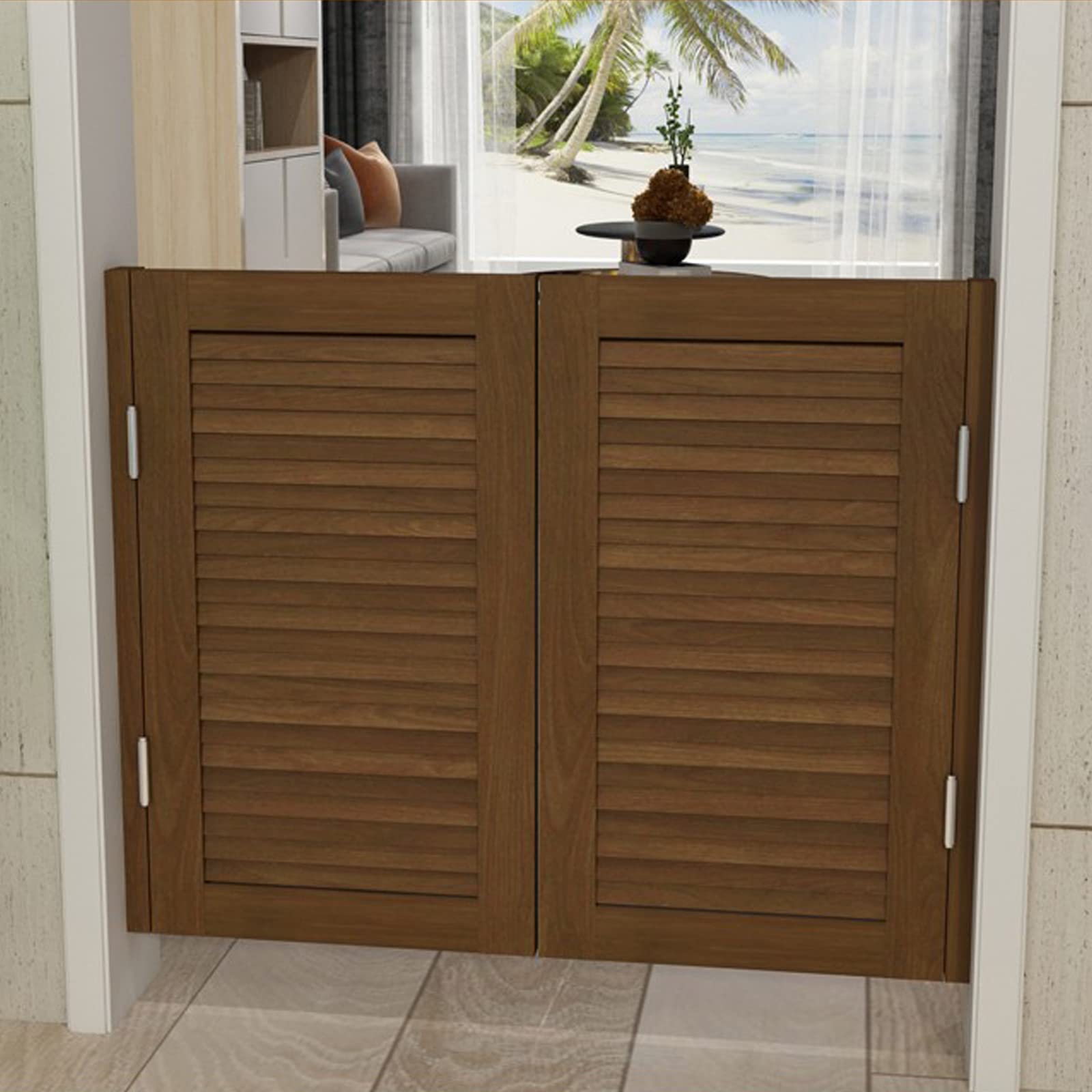 Amazon.co.jp: カフェドアーズ スイングドア、無垢材 バー 仕切りドア