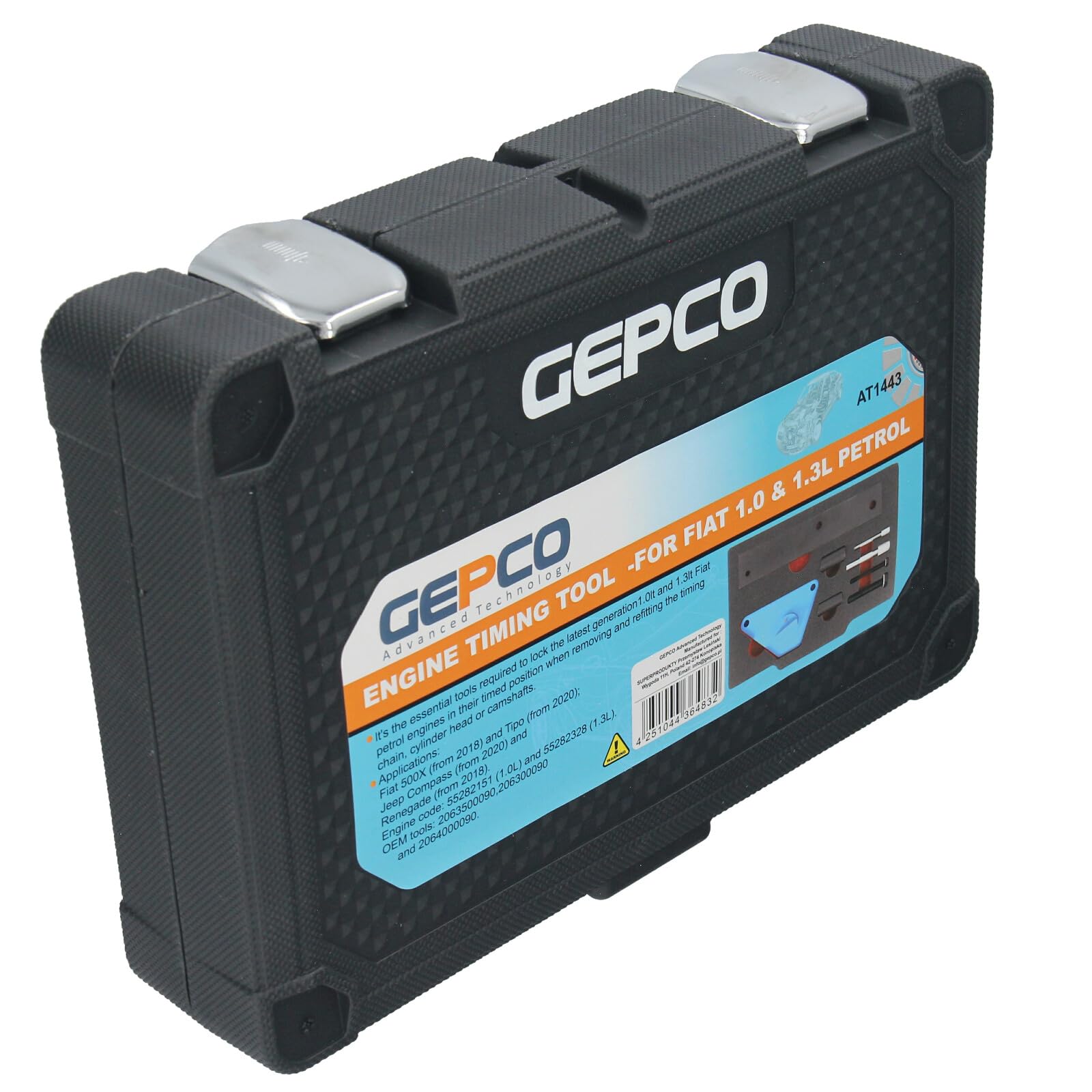 GEPCO Motor Einstellwerkzeug Satz kompatibel mit FIAT 500X, FIAT Tipo, Jeep Compass, Jeep Renegade Benzin 1.0L & 1.3L Motoren Steuerkette Nockenwellen