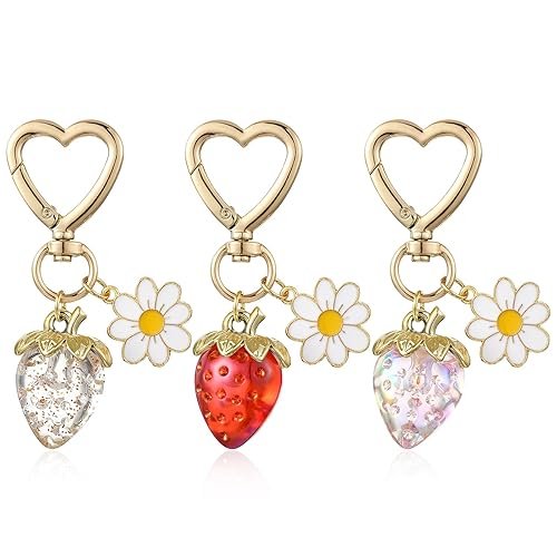 2-3 Pcs Cute Cherry Strawberry Keychain Portable Keychain for Men