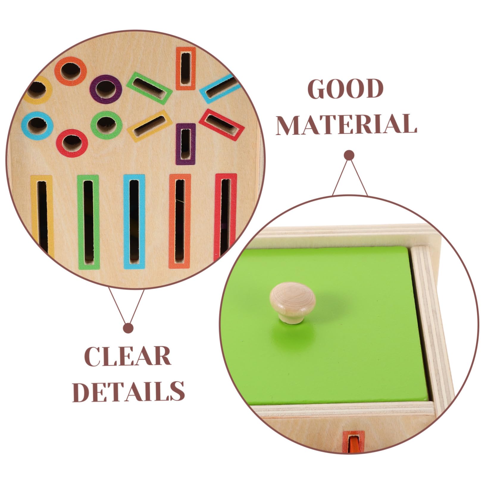 Hohopeti Montessori in Legno per Puzzle Educativo Geometrico per Sviluppo Abilità Motorie e Riconoscimento Colori