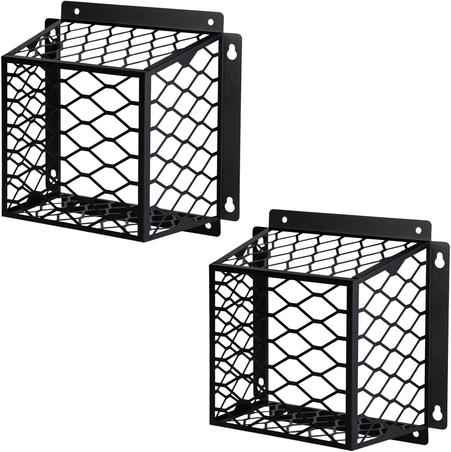 Dryer Vent Cover Guard,Dryer Vent Bird Guard Cagefor Most 3" to 4" Exhaust Fan Cover,7"Lx7"Wx5"H Steel Ventilation Bird Cage for Bathroom Exhaust Ventilation,Black,2PCS