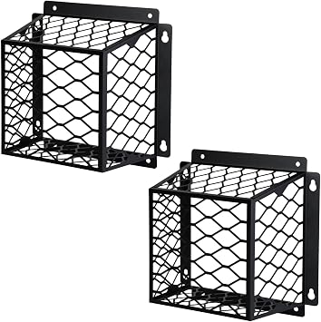 Dryer Vent Cover Guard,Dryer Vent Bird Guard Cagefor Most 3" to 4" Exhaust Fan Cover,7"Lx7"Wx5"H Steel Ventilation Bird Cage for Bathroom Exhaust Ventilation,Black,2PCS
