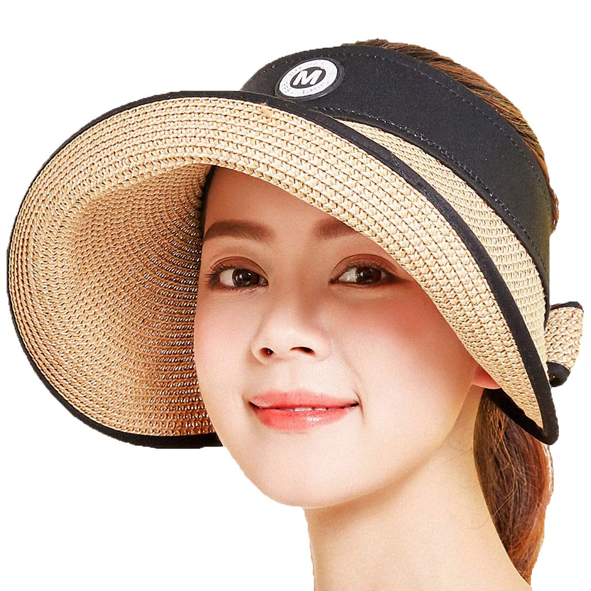 Cappelli estivi da donna, cappello di paglia da spiaggia