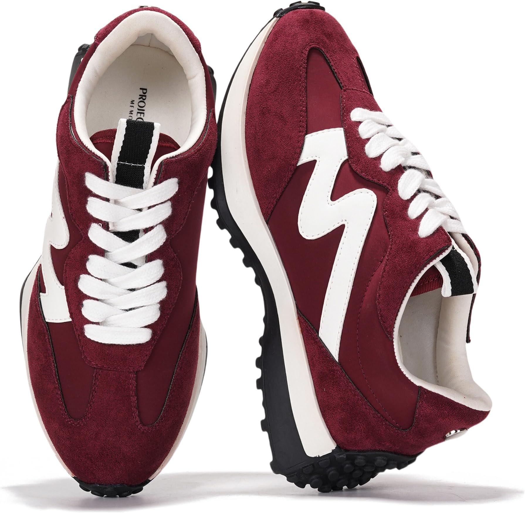 Project Cloud Trendy Fashion Sneakers for Women 2026 - Memory Foam and Non-Slip Comfortable Casual Ladies Shoes for Womens Fashion Sneakers - Lightweight Lace-up Shoes (Lecco)