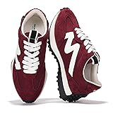 Project Cloud Trendy Fashion Sneakers for Women 2026 - Memory Foam and Non-Slip Comfortable Casual Ladies Shoes for Womens Fashion Sneakers - Lightweight Lace-up Shoes (Lecco) 6.5 Burgundy