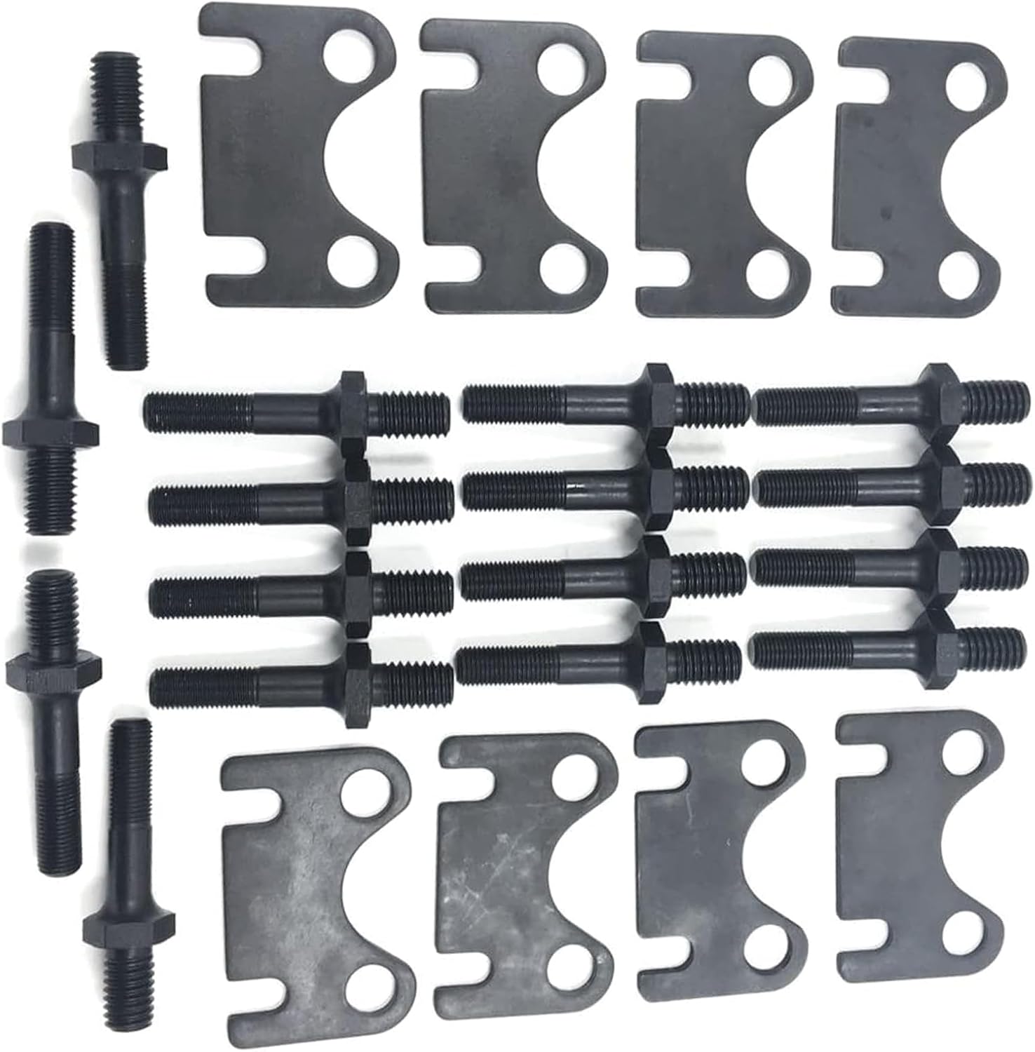 SBC Small Block Chevy Push Rod Guide Plates And 3/8 Rocker Arm Studs Kit 7/16" Push Rod Slot Size: 5/16" Material: Heat Treated Steel