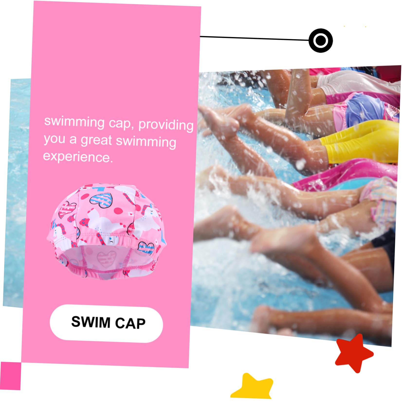 TOYANDONA Cuffia Da Nuoto Per Berretti Da Nuoto Cappello Da Bagno in Tessuto Bassaggio Di Cappello Da Bagno Per Cuffia Da Bagno Per Poliestere