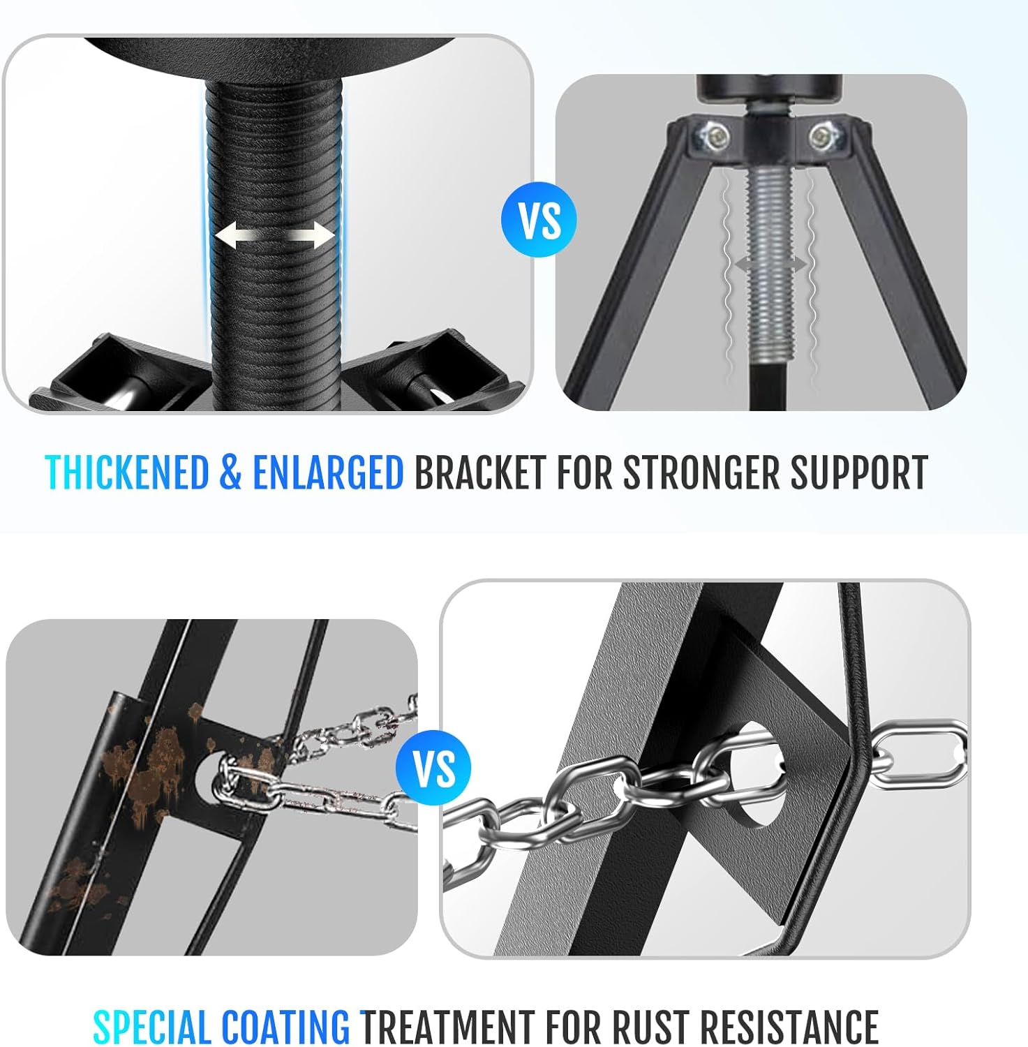 Truckiipa Gooseneck Tripod Stabilizer for 5th Wheel RV, Heavy-Duty RV Stabilizer, 7500lb Load Capacity, Height Adjustable, Foldable for Easy Storage & Organization