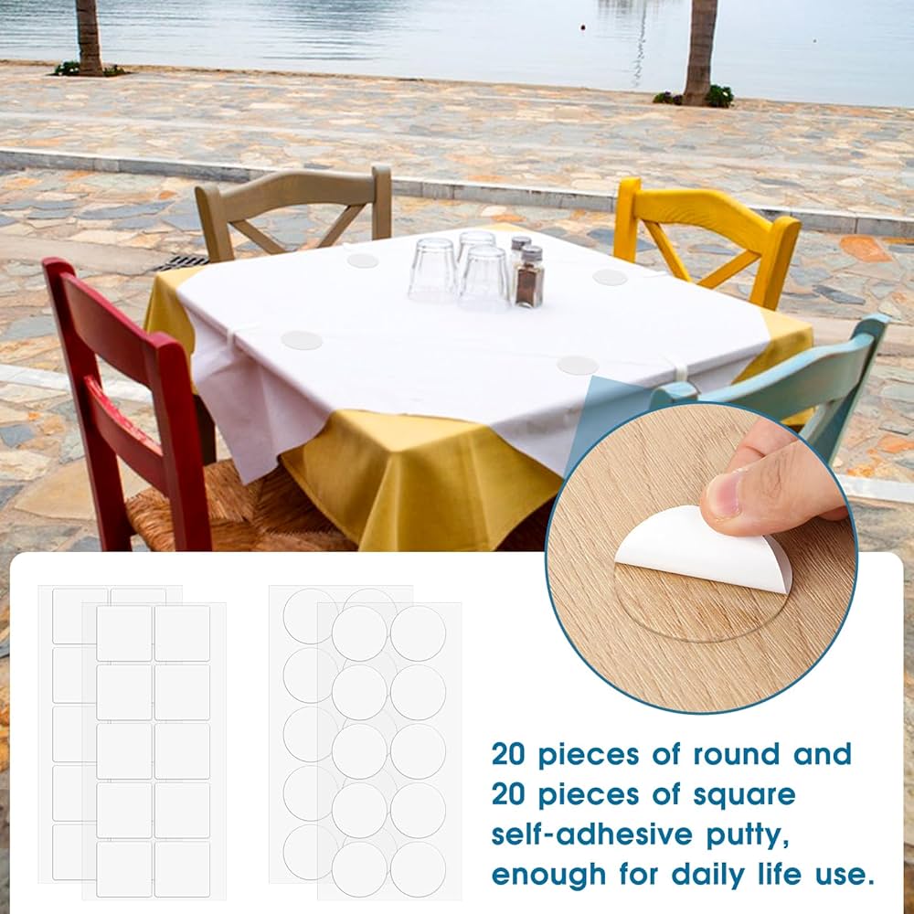 Yardwe 24pcs Clear Tablecloth Clips Transparent Table Cover Holders For Outdoor Picnics Weddings And Parties Non- Clamps For Securing Tablecloths For All Tables