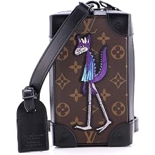 Pre-Loved Soft Trunk Phone Box Monogram Canvas with LV Friends Patch, Brown