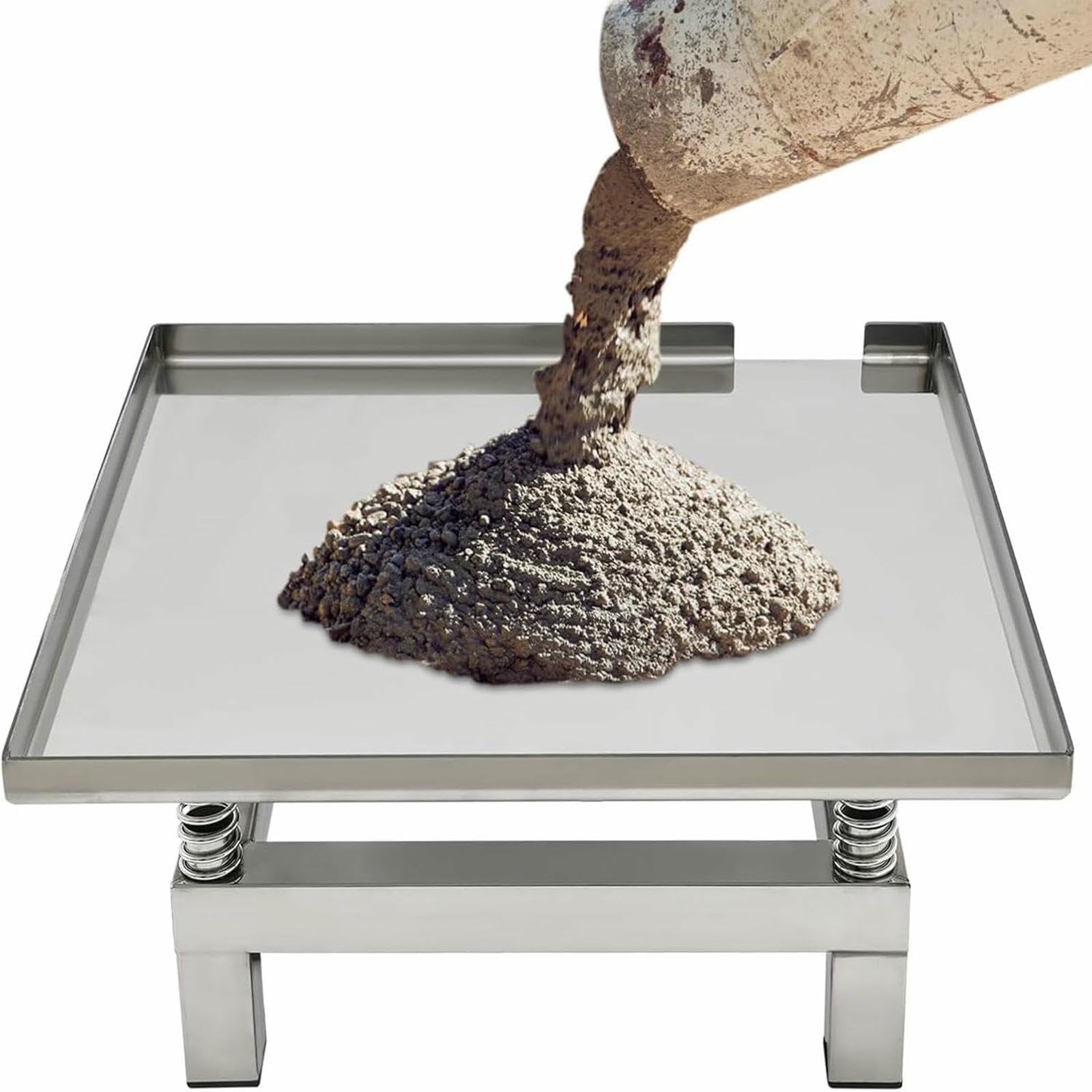 Table vibrante en ciment pour béton et résine en acier inoxydable