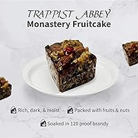 Vista 2 de Trappist Abbey Monastery Pastel de frutas - Pastel navideño con frutas confitadas y nueces - Pastel de frutas tradicional empapado en brandy de 120