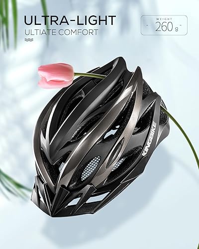 Miniatura 3 de KINGBIKE - Casco de bicicleta para adultos, hombres, mujeres y jóvenes, para ciclismo en carretera y montaña, con luz recargable por USB,