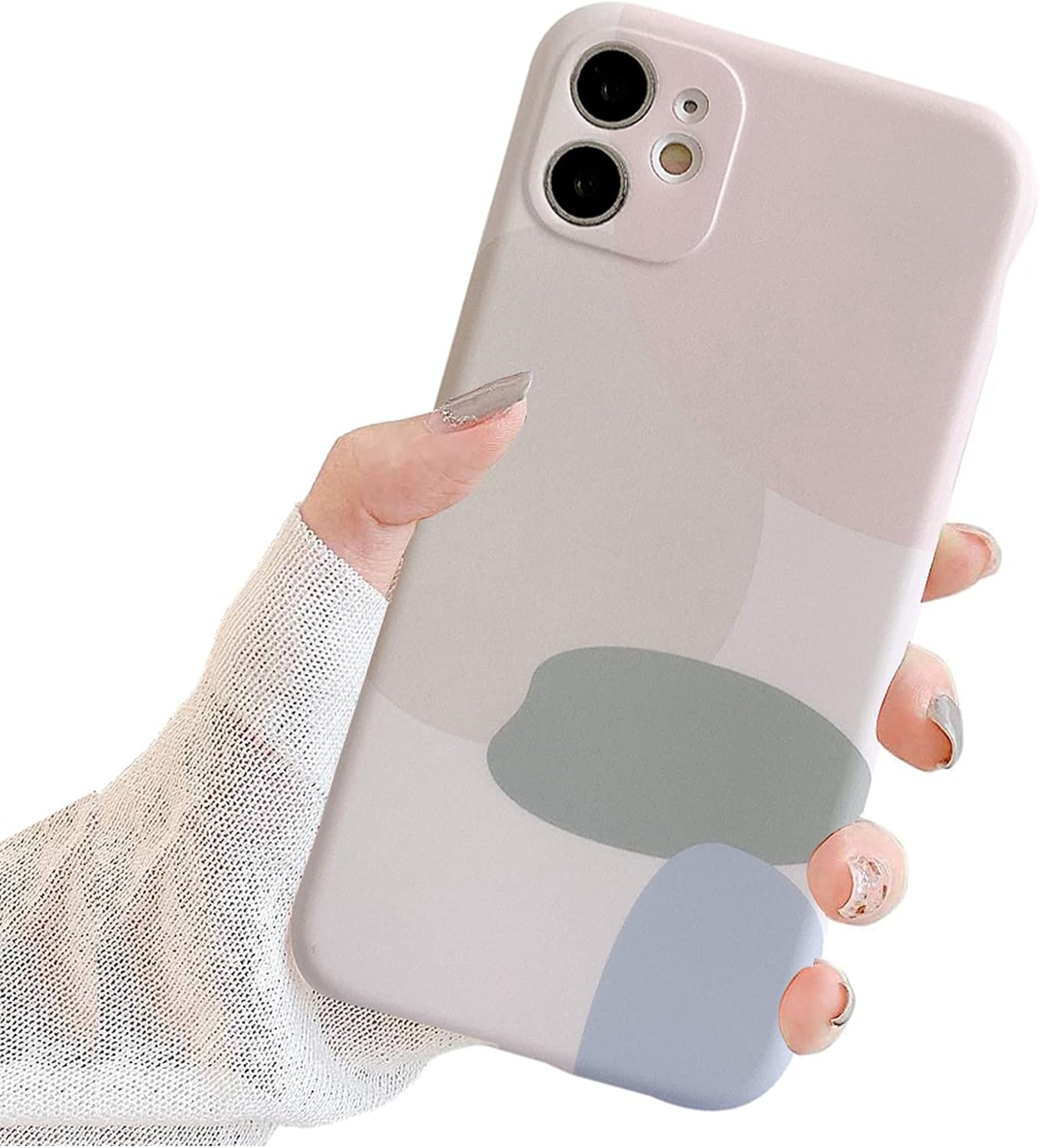 DEFBSC Liquid Silicone iPhone 11 Case for Women, Fashion Girls Cute Clear case, Contrast Color Design Rubber Shockproof Slim Cover, Anti-Scratch Protective Case for iPhone 11 6.1-Pink