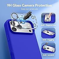 Vista 164 de GONEZ Funda de silicona para iPhone 15 Pro Max, compatible con Magsafe, protector de cámara + protector de pantalla, forro de microfibra suave Negro