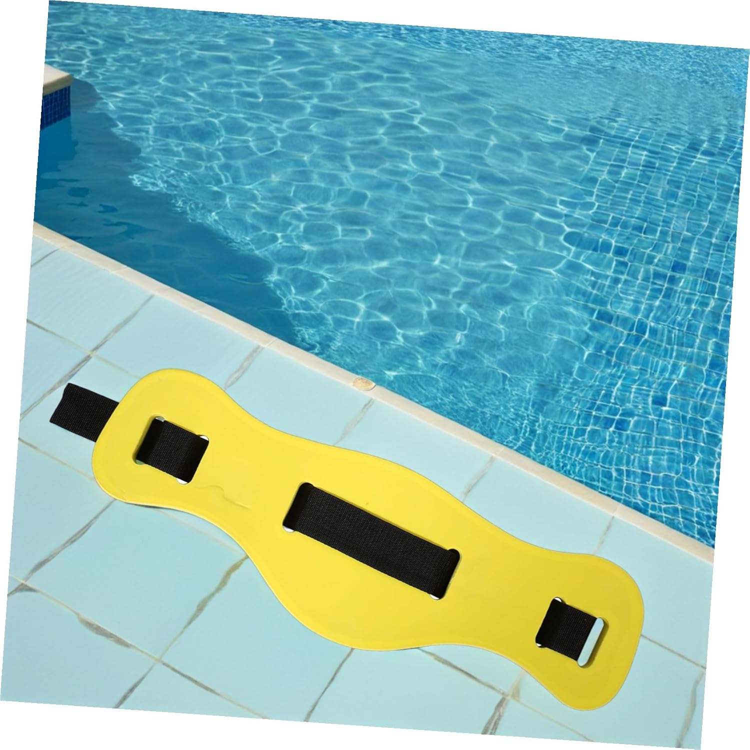 VANZACK 2pcs Swim Floating Belt with Fixing Straps Enhanced Buoyancy Aid for Pool Exercise and Water Aerobics Swimming Belt for Fitness Workout and Open Water Safety Yellow