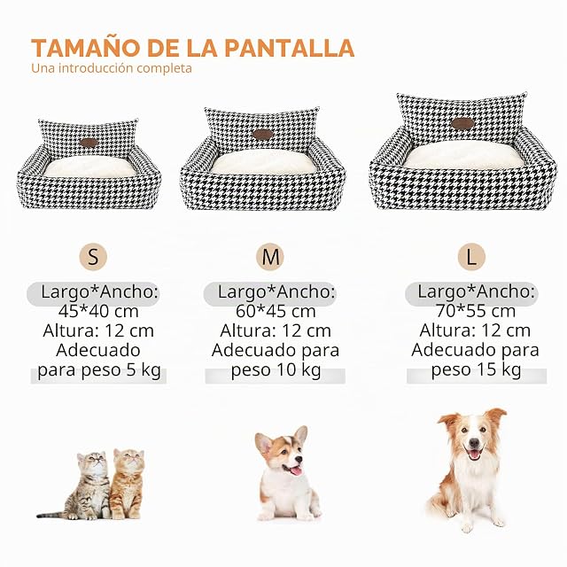 Foto 6 de 6 de PETCUTE Cama para Perros Medianos y Grandes,Super Cómoda Camas para Mascotas con Fondo Antideslizante,Sofá…