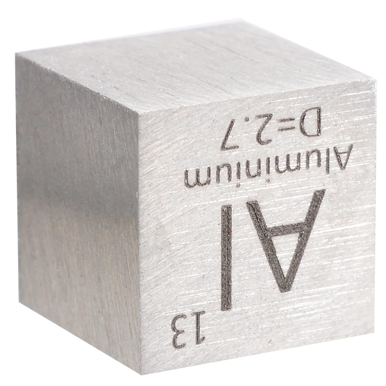 Wolfraam element kubus, 1 inch, metaal, dichtheidskubus met acryl