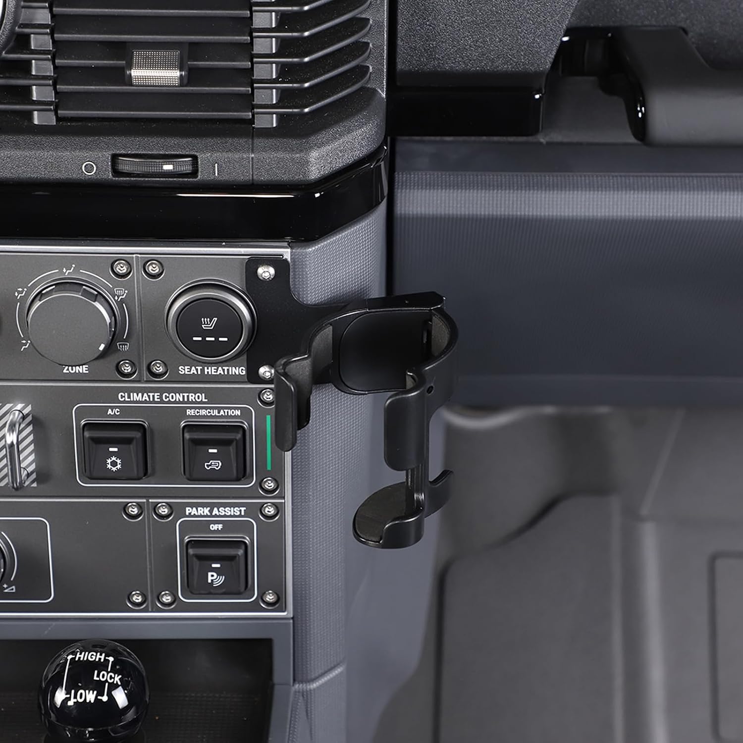 Multi-Function Drink Cup Phone Holder 2 in 1 Bolt-on Center Console Cell Phone Holder Compatible with Ineos Grenadier 2020-2024 Center Console Right Phone Water Cup Holder
