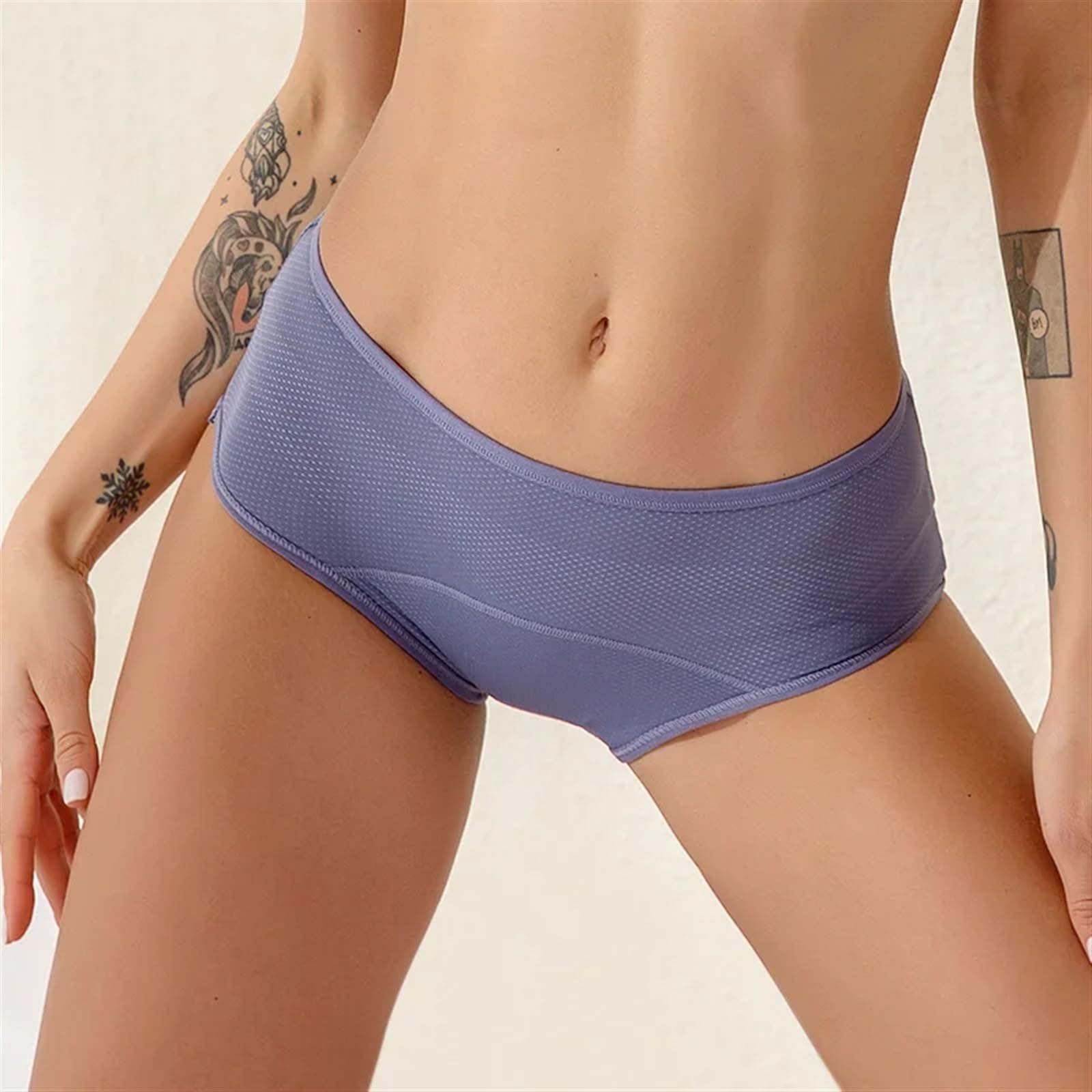 Bragas Braguitas Tangas 3 piezas/set de bragas menstruales a prueba de fugas, pantalones fisiológicos, ropa interior for mujer, bragas impermeables de algodón for el período, lencería femenina de tall