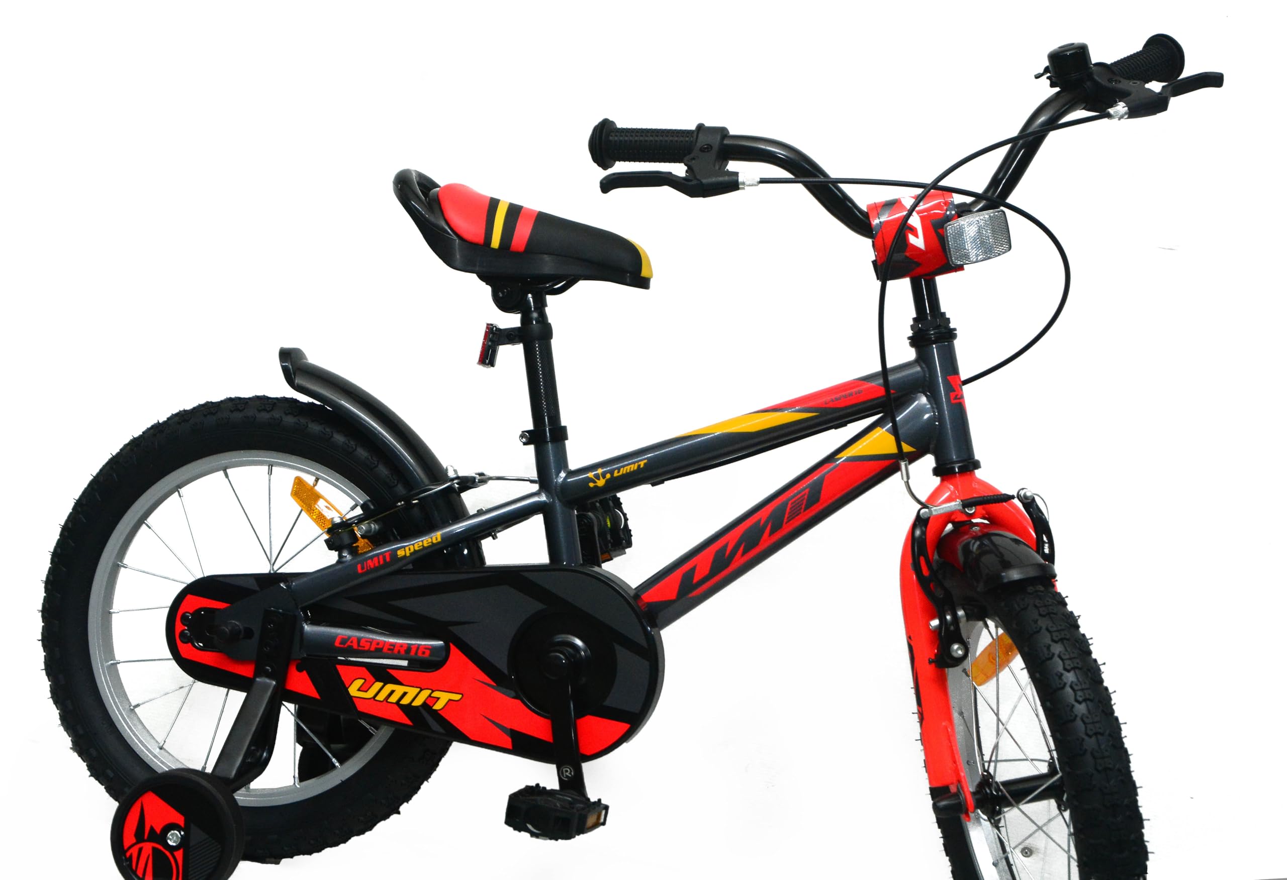 Bicicleta 16 Pulgadas niño | Bicicleta niño 5-7 años + Frenos V-Break + Estabilizadores + Cuadro Acero | Segura y Resistente