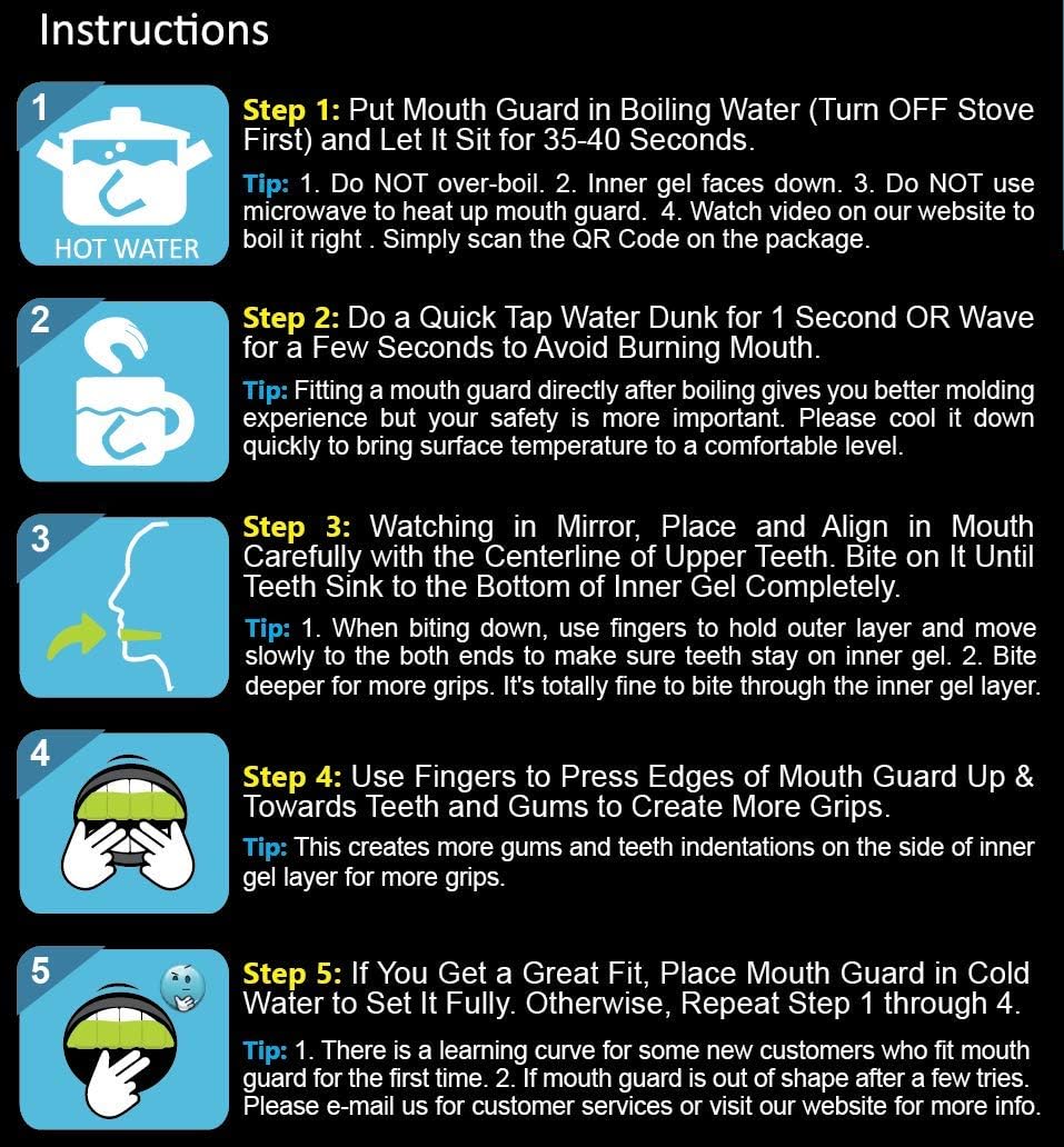 Oral Mart Black/Orange Youth Mouthguard for Kids - Youth Mouthguard for Karate, Flag Football, Martial Arts, Taekwondo, Boxing, Football, Rugby, BJJ, Muay Thai, Soccer, Hockey (with Free Case) : Sports & Outdoors