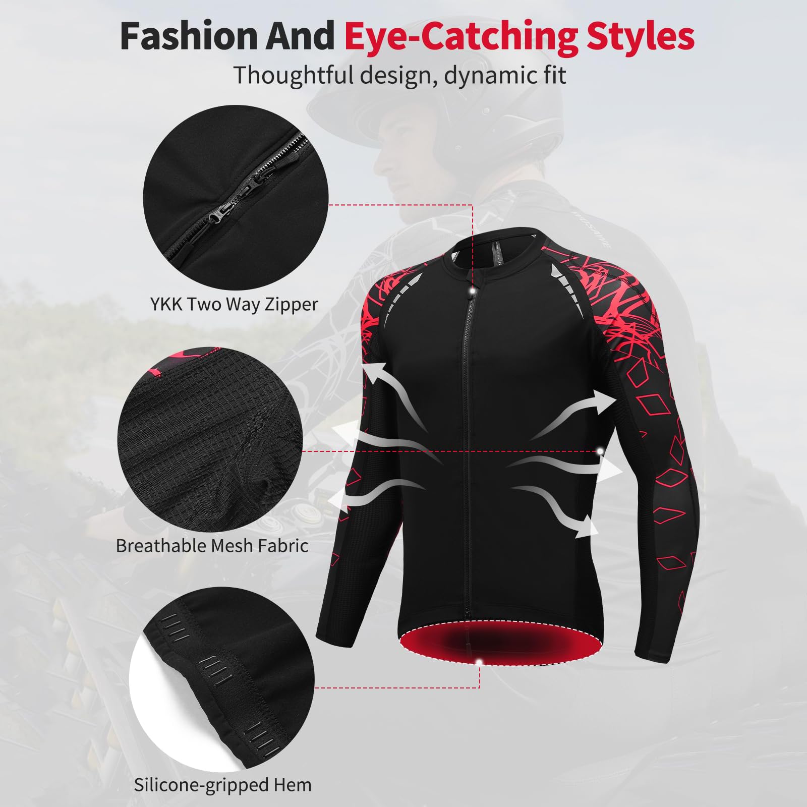 Giacca da moto estiva da uomo in mesh maglia tecnica traspirante ed elastica con protezioni rimovibili abbigliamento protettivo riflettente e alla moda per turismo e sport