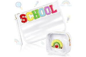 Hillban Back to School Preppy Chenille Letter Gift Bags