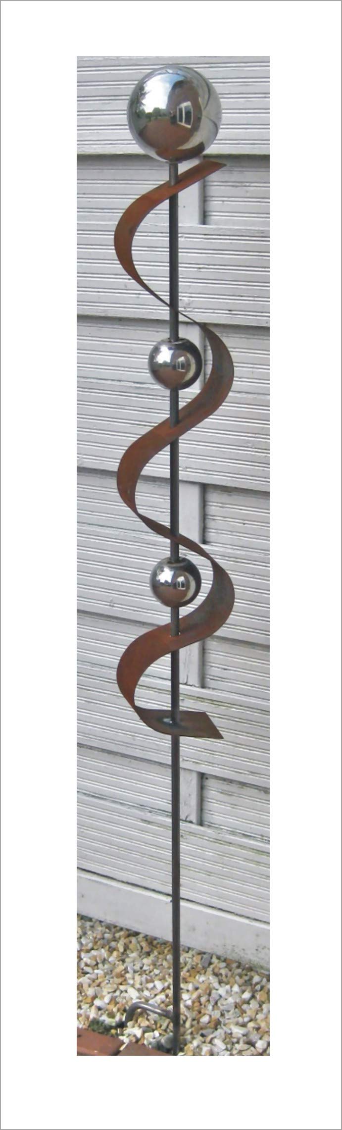 Generisch Gartenstecker ST100 Rost Skulptur Rostdeko Edelrost Roststeelen Deko Garten