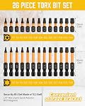 46 Ensembles de visseuses Pcs,20 Pcs Allen clé de forage Bit ensemble métrique & SAE,26 Pcs Torx Bit Set T7-T40,1/4. Assemblage de Bits de forme hexagonale, 1” & 2” Longue