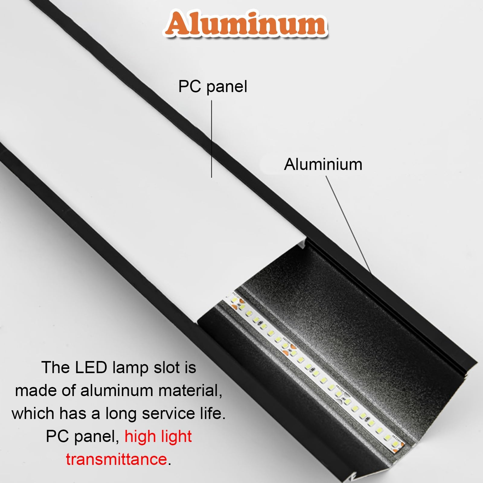 Taza de luz LED Iluminación de moldura de corona impermeable, canal de luz LED de aluminio montado en superficie con accesorios de esquina, perfil LED de escalera para el baño de la cocina(Gold,2m/6.6