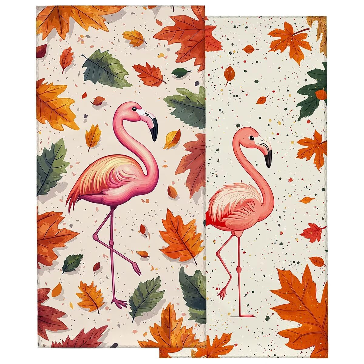 Telo Mare Microfibra, Telo Mare Grande 100x200cm 2 Pezzi, Asciugamano Palestra Donna Asciugatura Rapida, Antisabbia Asciugamano Microfibra, Leggero Asciugamani Palestra per Regalo (Autunno) -4412