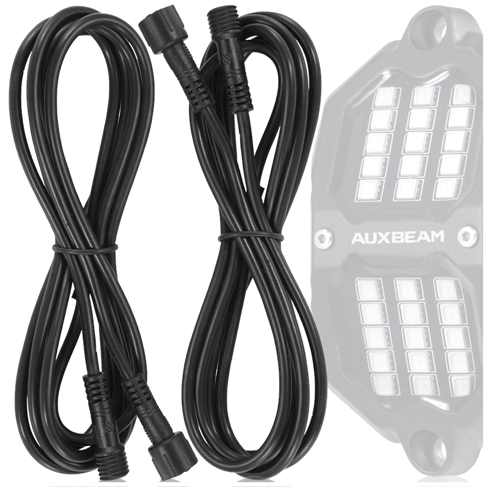 Amazon.co.jp: Auxbeam 3.94フィートロックライト延長ワイヤー2本