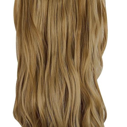 Miniatura 3 de OMGREAT Extensiones de cabello sintético con clip, de 24 pulgadas, ondulado, rizado, de cabeza completa, extensiones de cabello sintético para