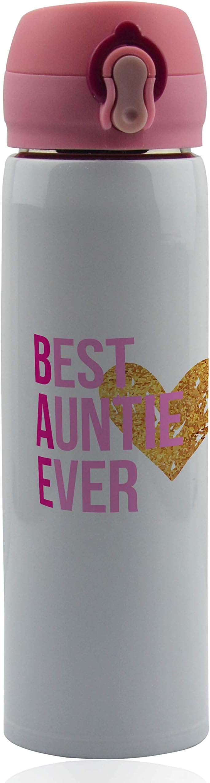 Best Auntie Ever gift. Aunt birthday gifts - BAE coffee thermos and water bottle. 17 oz.