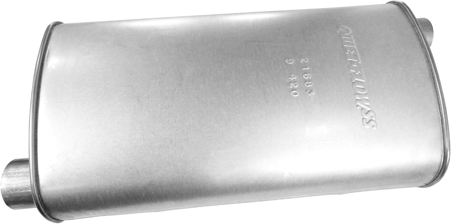 Walker Quiet-Flow SS 21683 Stainless Steel Muffler - 2.5" Inlet 2.25" Outlet Direct Fit for Chevy Traverse & Buick Enclave