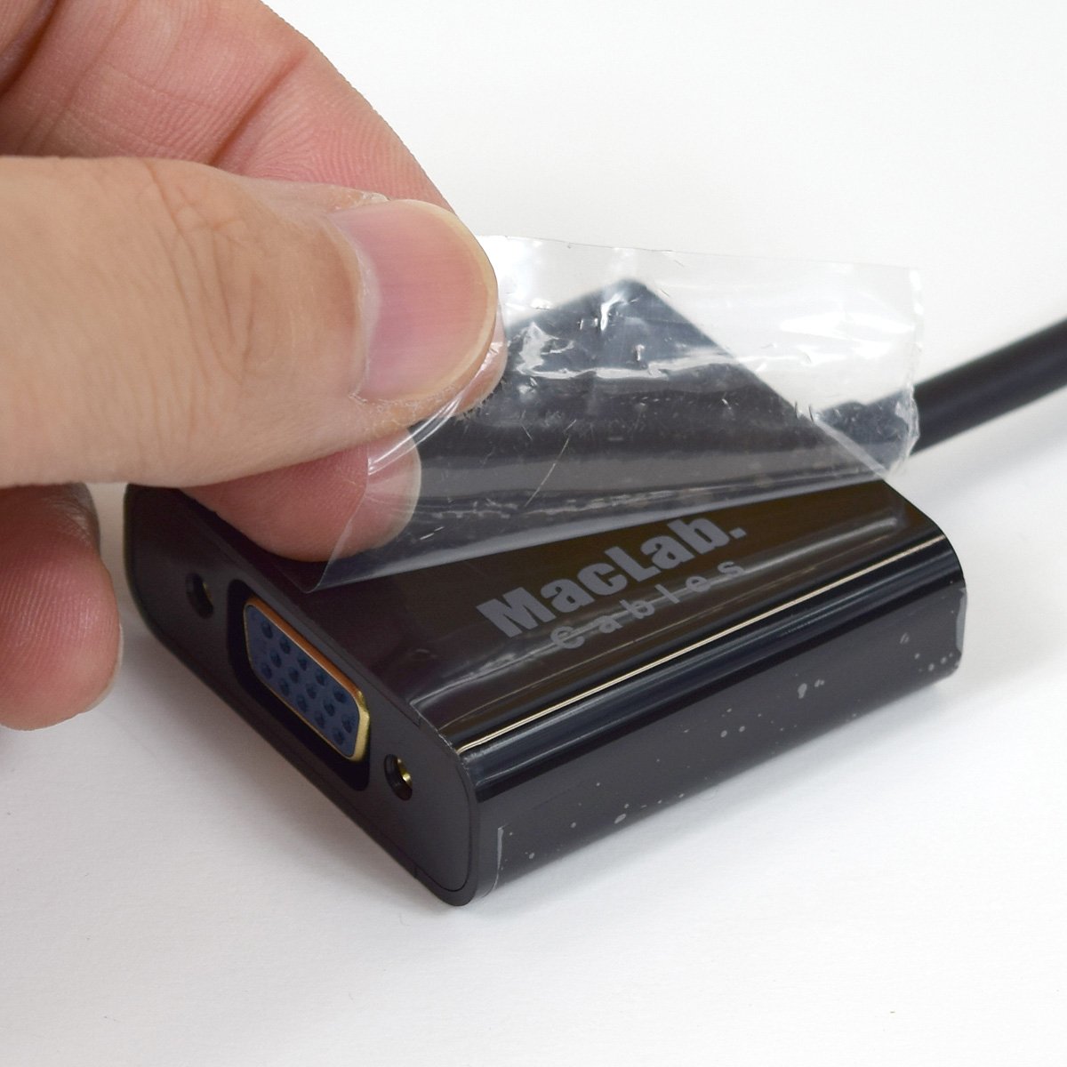 Amazon | MacLab. Thunderbolt VGA 変換 アダプタ ブラック 20cm Mini