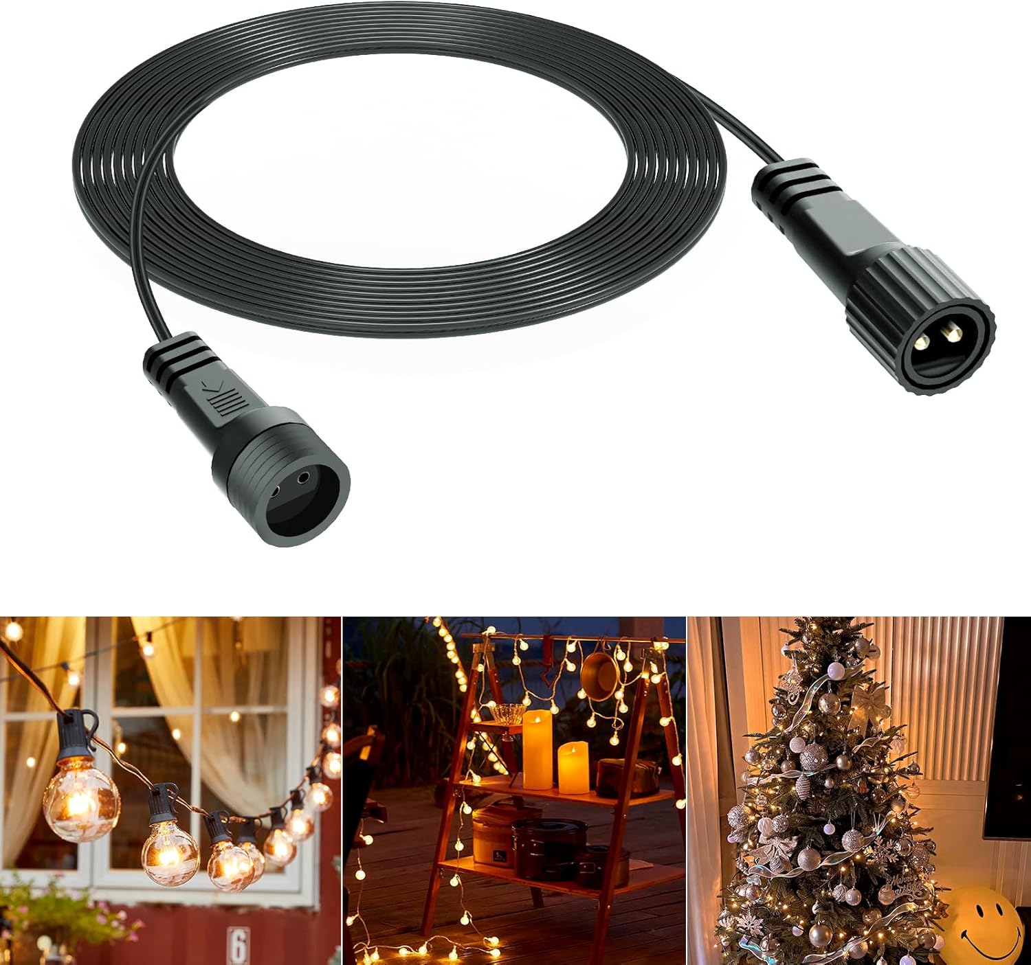 Etopgo 10M/33Ft Christmas lights Extension Cable,Waterproof Extension