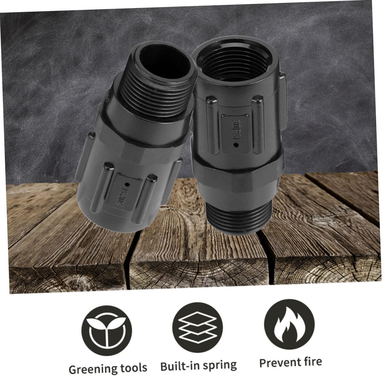 Régulateur de Pression D’irrigation 3/4 Pouces 30 Psi Noir