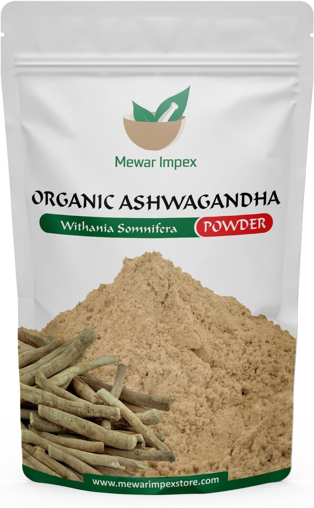 Mewar Impex Ashwagandha Root Powder 900 Gm | Amukkara| Withania Somnifera Helps Fight Anxiety And Stress
