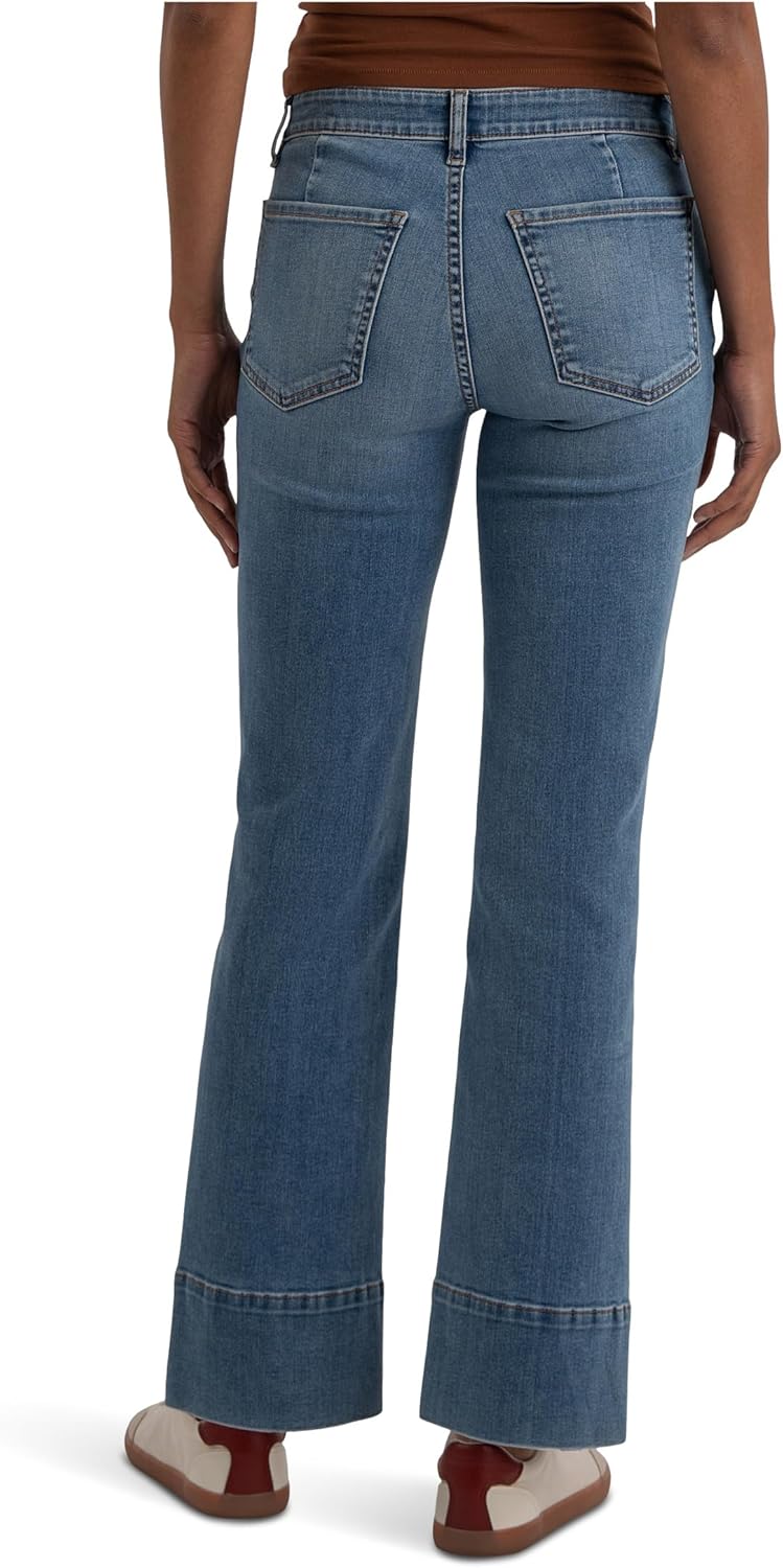 KUT from the Kloth Kelsey Mid-Rise Kick Flare with Wide Hem