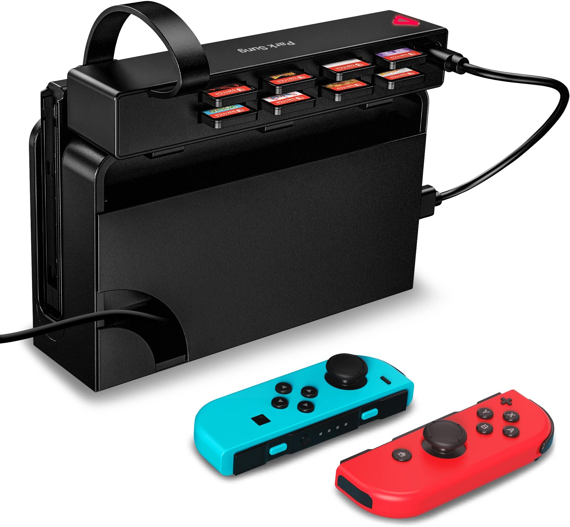 Park Sung Switch Game Switcher, Switch Game Card Reader, 8-in-1 Game Cards Holder, Quick Switching Adapters for Switch/Switch OLED (4 for Game+4 for Storage)