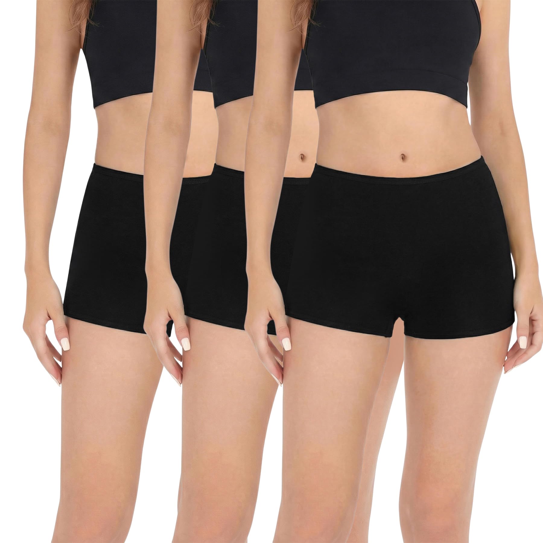 Marvmys Damen Boxershorts Baumwolle Unterwäsche Atmungsaktiv Bequem Weich Mittelhohe Panties Multipack S-XXL