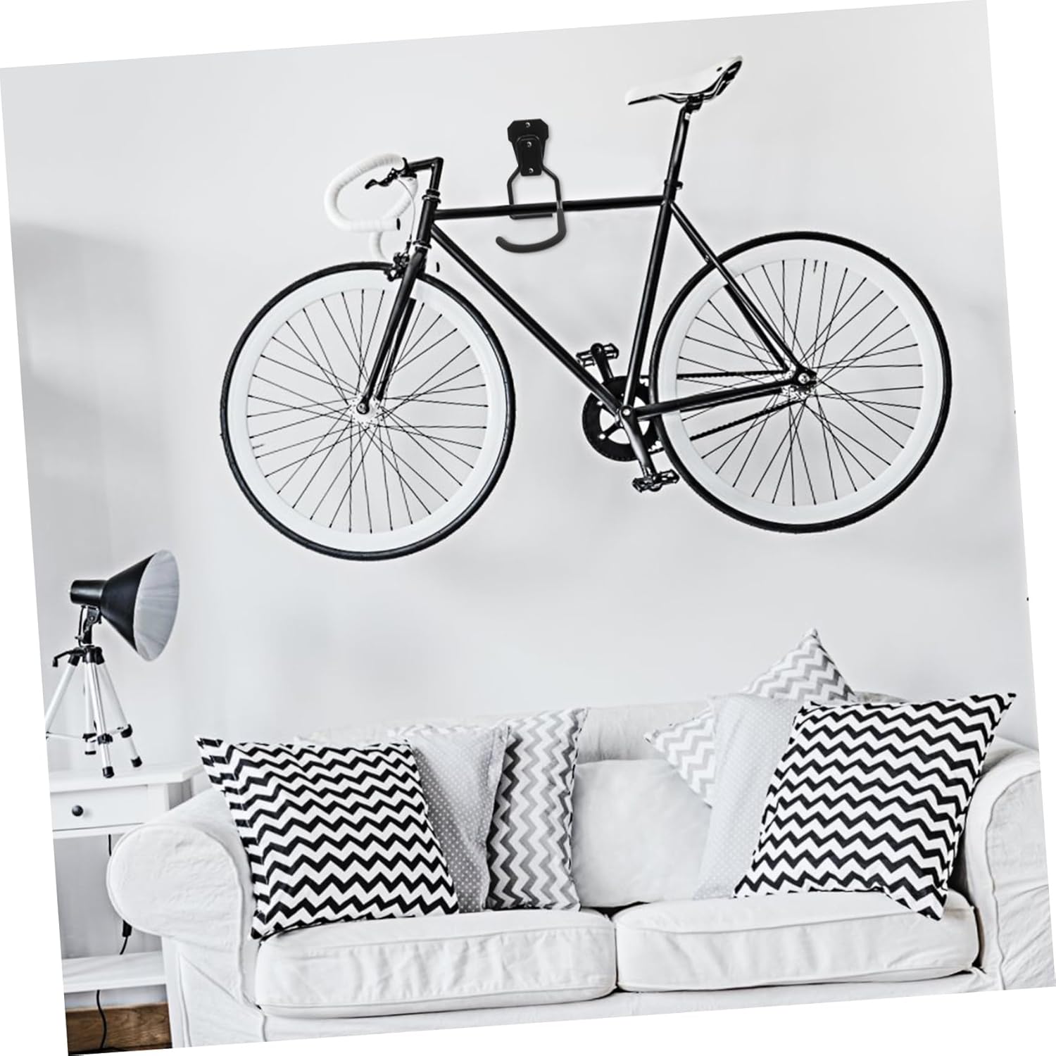 4pcs Garage Wall Hook Sturdy Bicycle Hangers Space Saving Tool Storage Rack for Garden Equipment Compact Wall Mounted Organizer for Bikes and Garage Tools